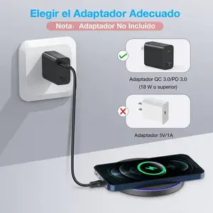 เครื่องชาร์จในรถยนต์แบบไร้สาย 15W ชาร์จเร็ว รองรับไฟสองระบบ สายยาว 1 เมตร ชาร์จได้ 1 ชั่วโมง ใช้ได้กับ iPhone/Samsung/Huawei/Xiaomi พร้อมระบบป้องกันไฟเกิน - Product Image 4