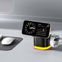 Chargeur sans fil magnétique pliable 5 en 1, original AFY, amélioré, premium, C53, rapide 25W, pour smartphone, montre, écouteurs, lampe de nuit