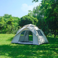 Tente de camping entièrement automatique pliable à deux portes et deux fenêtres, résistante aux UV, imperméable, portable, toutes saisons, pour la plage, les parcs, les pique-niques