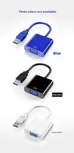 High Quality USB3.0 1080P <strong>USB</strong> <strong>to</strong> <strong>VGA</strong> Converter <strong>Adapter</strong> Includes CD with Drive for Laptop Monitors and Projectors - Product Image 3