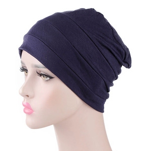 Gorro de satén moderno y a la moda para mujer, gorro para dormir, gorro para <span class=keywords><strong>quimioterapia</strong></span>, gorro base con diseño musulmán, gorro de <span class=keywords><strong>verano</strong></span> - Product Image 6