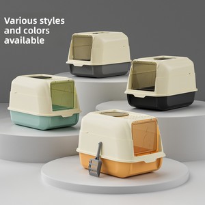 Bac à <span class=keywords><strong>litière</strong></span> pour <span class=keywords><strong>chat</strong></span> entièrement fermé, grand modèle extra-large, type tiroir, entrée par le haut, <span class=keywords><strong>anti</strong></span>-<span class=keywords><strong>odeur</strong></span>, <span class=keywords><strong>anti</strong></span>-éclaboussures, modèle 1035 pour chats - Product Image 4