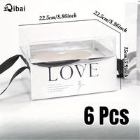 Caja de Regalo con Forma de Corazón para el Día de San Valentín, Caja de Flores Plegable con Espejo, Bolsa de Flores, Caja de Regalo para Frutas