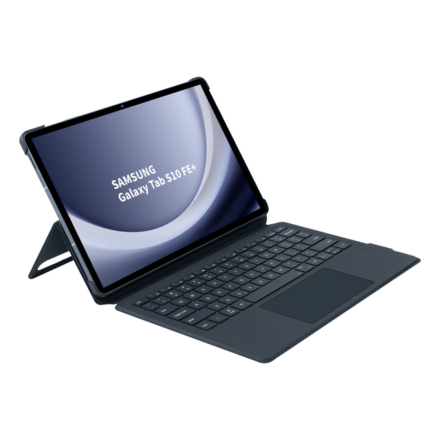 Integrated S10FE+ 13.1 Inch 78 Keys PU Leather Keyboard Case Touchpad Pen Holder Japanese Language for Galaxy Tab S