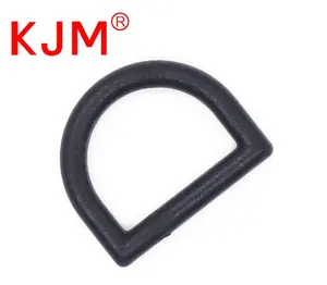 KJM 12mm 15mm Bags Accessories Black Plastic D-Ring for Backpack