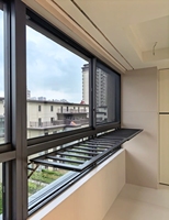 Ventana Corredera Minimalista de 6 Vías con Rotura de Puente Térmico, de Aluminio, con Apertura Vertical, Tamaño Personalizado, para Exterior