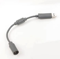 Câble d'extension USB gris noir pour Xbox 360 ligne d'adaptateur de rupture de contrôleur filaire pour câble de transfert de cordon de convertisseur de PC