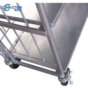 Warehouse Steel <strong>Trolley</strong> Cart Nest <strong>Away</strong> <strong>Folding</strong> Shelf Truck Mesh Storage Logistics Vehicles - Product Image 4