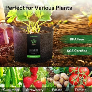 <span class=keywords><strong>Sac</strong></span> de culture <span class=keywords><strong>en</strong></span> <span class=keywords><strong>jute</strong></span> respirant et biodégradable pour légumes et pommes de terre, 15 gallons, <span class=keywords><strong>en</strong></span> tissu non tissé - Product Image 6