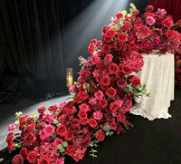 Composition florale artificielle en cascade, centre de table pour banquet, hôtel, salle à manger, décoration pour séance photo