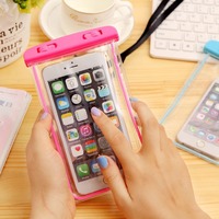 Pochette universelle étanche pour téléphone avec bord lumineux dans le noir, double étanchéité, fenêtre tactile transparente et cordon tour de cou
