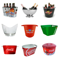 NIHAO Nieuw Ontwerp Plastic IJs Emmer Promotionele Voedselveilige Bar Bier Champagne Koeler Container Aangepaste Bier IJs Emmer