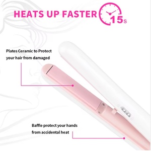 Plancha de Pelo Iónica de Cerámica Pequeña, Nueva, Portátil, Inalámbrica - Product Image 3
