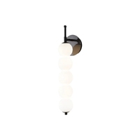 Appliques murales modernes pour chevet, abat-jour boule blanche en verre, base en cuivre, pour hôtel, maison, salon, chambre à coucher