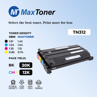 Poudre chimique MaxToner TN312 TN-312, cartouche de toner compatible avec Konica Minolta Bizhub C300 C300P C352 C352P