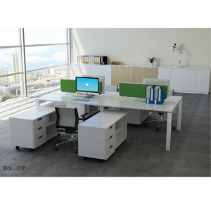 Escritorio de computadora de la tabla de la oficina de madera del escritorio moderno modular abierto del puesto de trabajo - Product Image 3