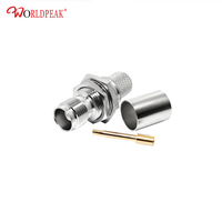 Connecteur coaxial femelle TNC plaqué argent, prix de gros, pour câble LMR400/RG213/RG214/RG8