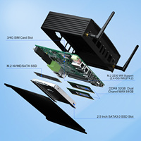 Mini PC Industrial sin Ventilador I7-10510U SSD 2xGbE 4xUSB3.0 2xUSB2.0 2xCOM(232/422/485) GPIO Audio DC ANT Win10/11/Linux
