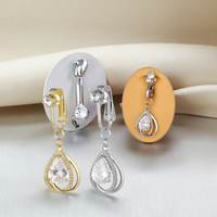 Faux ventre Piercing cristal Faux nombril Piercing Clip sur nombril anneaux 2025 à la mode corps Piercing bijoux