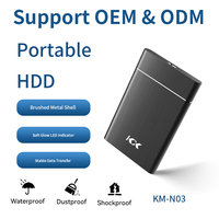 1 Buah Hard Drive Eksternal Mini KM-N01 1 Buah HDD USB 3.0 Portabel 2TB Cangkang Aloi Aluminium Kecepatan Tinggi 100 MB/s Kecepatan Baca/Tulis