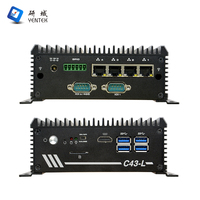 PC Linux intégré Intel Celeron J1900 DDR4 MSATA Win10 GPIO 2 RS232 DB9 COM 4 RJ45 LAN Serveur industriel Mini ordinateur