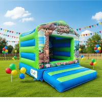 Château gonflable commercial intérieur en PVC pour tout-petits, thème animaux de la jungle, certifié CE, avec souffleur, capacité 100-300 kg