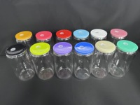 Verre à bière en borosilicate de 16 oz avec couvercle et paille, 12 couleurs, prêt à être expédié, pour café glacé, jus, soda, lait
