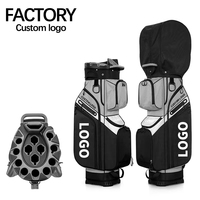 Sac de golf professionnel 14 compartiments en nylon léger, durable et imperméable, avec logo personnalisé, grande capacité, vente en gros usine