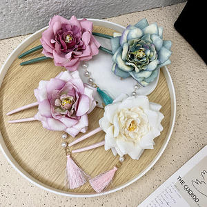 Nouvelles Épingles à Cheveux Fleurs Printemps-Été Dégradé de Couleur Rose Fleur de Mariage Accessoires <span class=keywords><strong>pour</strong></span> Femmes - Product Image 4