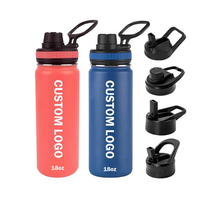 2022 New Wide Mouth Thermoses 18 oz Double Wall Insulated Vacuum Water Bottles Outdoor Thermo Sports Water Bottles