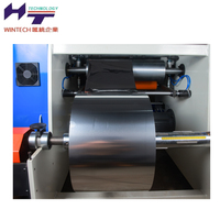 Machine de fabrication de rouleaux de papier d'aluminium à trois arbres, semi-automatique à vendre