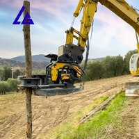 Compacteur hydraulique d'entraînement de pile de poignée latérale avec le grippage latéral pour l'excavatrice 1-3ton