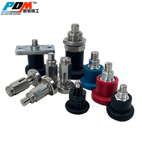 PDM822 Mini-leviers d'indexation à poignée noire, leviers d'indexation à bouton, broches d'indexation en acier inoxydable ANSI303, en plastique pour fauteuils roulants