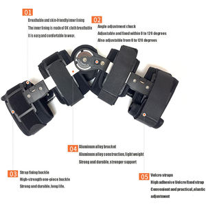 수술 후 사용하는 의료용 정형외과 다리 무릎 보조기, 조절 가능한 <span class=keywords><strong>ACL</strong></span> 지지 금속 힌지 ROM 무릎 관절 보조기 - Product Image 5
