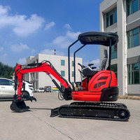 Mini-excavatrice certifiée CE pour l'aménagement des cours, machine de terrassement pour jardins, une machine à usages multiples