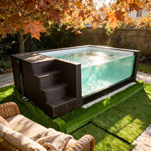 Piscina con Cubierta Retráctil y Fuente de Cascada Integrada para Patio Trasero - Product Image 5