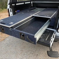 Système de rangement de coffre de camion tout-terrain 4x4 avec 2 tiroirs coulissants pour réfrigérateur pour TM1380 D-Max/Triton Ranger Transit Van/Hilux