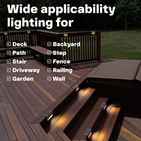 Lampes solaires LED étanches IP65 pour marches de jardin, lumières d'extérieur pour patio et escaliers