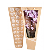 Sac de transport en papier écologique personnalisé avec motif cœur, poignées plates laminées pour les courses au supermarché - Cadeau de la Saint-Valentin