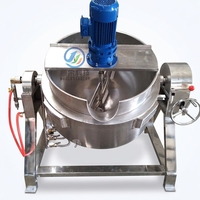 Chaudière industrielle à double enveloppe en acier inoxydable de 500 L pour la cuisson à la vapeur du ghee, avec agitateur