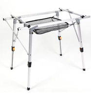 Table de camping pliable légère en acier inoxydable. Design moderne. Carré. Meubles d'extérieur. Pour le camping en plein air, la maison et les barbecues