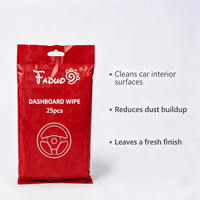 Faduo OEM&ODM Emballage écologique Blanc Non-tissé 15*20cm 40gsm Lingettes nettoyantes pour tableau de bord de voiture