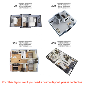 Casa contenitore modulare due tre cinque camere da letto prefabbricata Mobile minuscola casa con angolo cottura e bagno <span class=keywords><strong>prefabbricate</strong></span> <span class=keywords><strong>case</strong></span> con CE - Product Image 2