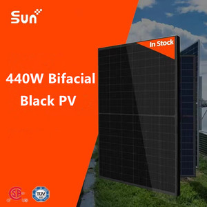 แผงโซลาร์เซลล์ Sunplus Efficient 440W แบบ Half Cell สำหรับโมดูล PV สีดำแบบ N-type สองหน้า สำหรับระบบโซลาร์เซลล์ระเบียง มีสินค้าในคลัง CA - Product Image 1