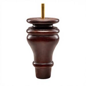 Pieds de canapé en bois massif rond de qualité supérieure, pieds de meubles robustes pour canapé, chaise, lit, armoire, salon, appartement - Product Image 1