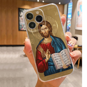 Funda Transparente para Teléfono con Icono de Jesucristo Ortodoxo, Funda Protectora de TPU Suave a Prueba de Golpes, Decoración Religiosa Cristiana, Regalo de <span class=keywords><strong>Fe</strong></span> para Pascua - Product Image 2