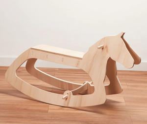 Chevaux à bascule en bois massif (design classique) - Product Image 3