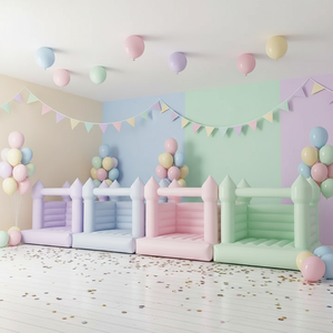 Château gonflable mini blanc, vert, rose pour mariage, fête, <span class=keywords><strong>maison</strong></span> <span class=keywords><strong>de</strong></span> rebond pour enfants et adultes, lit <span class=keywords><strong>de</strong></span> saut gonflable - Product Image 1