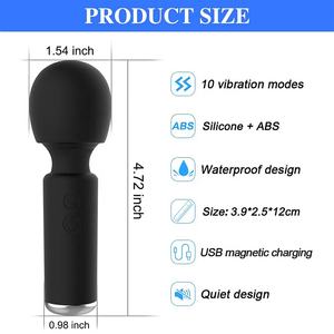 Tongkat Pijat Pribadi Getar 10 Mode yang Kuat 4.7\" Tongkat Tubuh Mini Fleksibel Elektrik untuk Wanita - Product Image 3