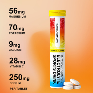 Comprimés d'hydratation sportive <span class=keywords><strong>Hydro</strong></span> de la marque Richtek, enrichis en vitamine C, sans calories, sans sucre, 20 comprimés - Product Image 5